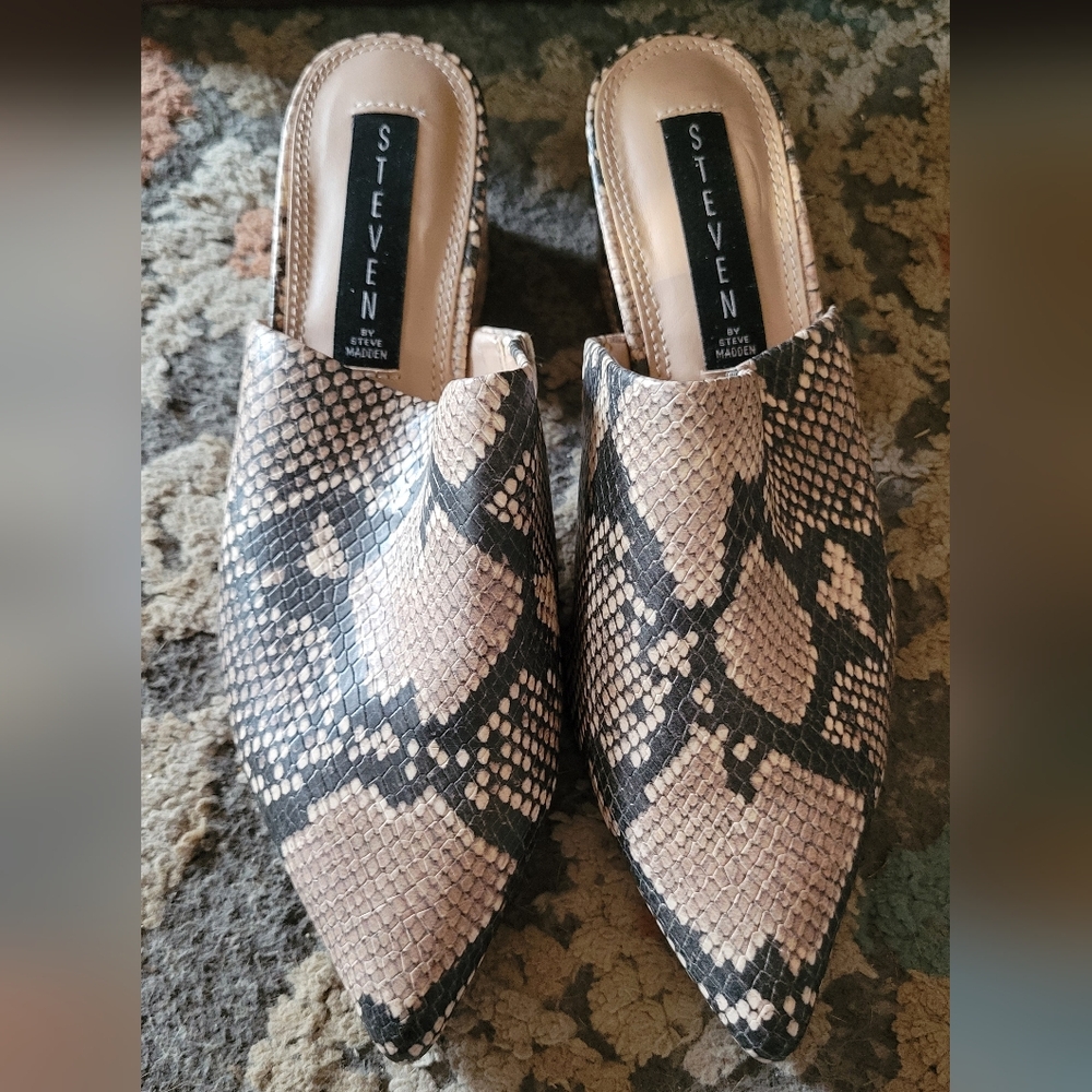 Steven by Steve Madden, snakeskin, slip on